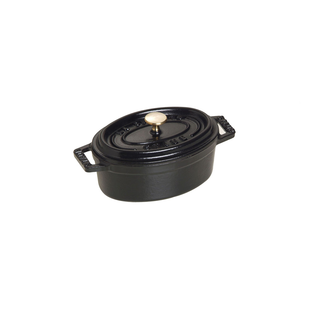 Mini Cocotte Ovalado de Hierro Fundido 11cm Color Negro - STAUB - Gallery 1