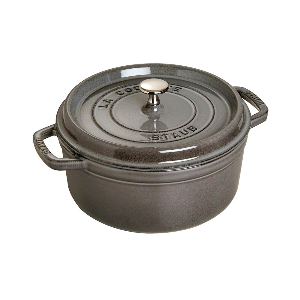 Cocotte Redonda de Hierro Fundido de 24 cm Color Gris - STAUB - Gallery 1