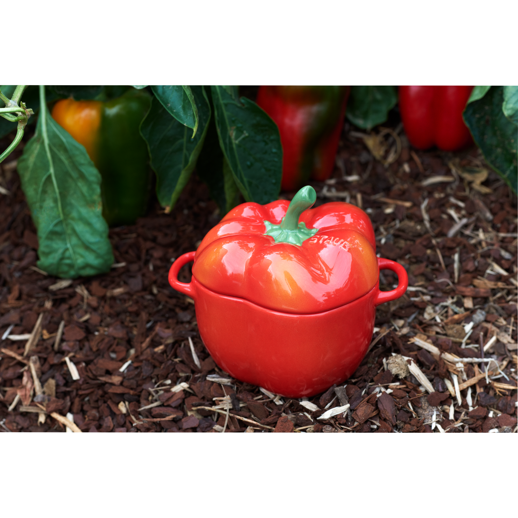 Cocotte Pimiento 0.45 Lts de Cerámica 12cm Color Rojo Anaranjado - STAUB - Gallery 2
