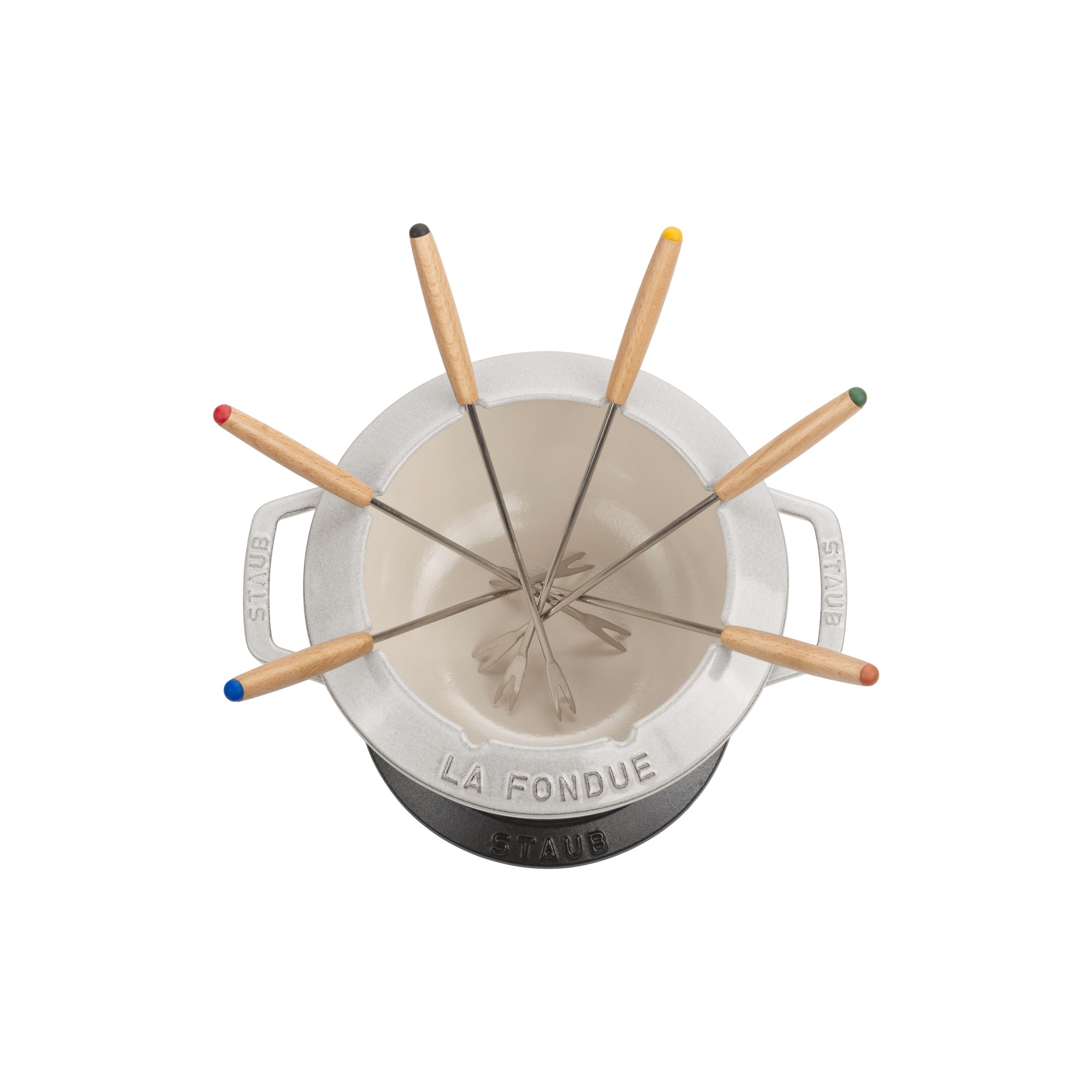 Set de Fondue de Hierro Fundido 20cm Blanco Trufa - STAUB - Gallery 3