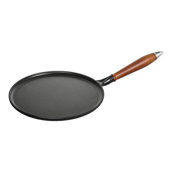 Crepera de Hierro Fundido con Mango de Madera de 28 cm - STAUB