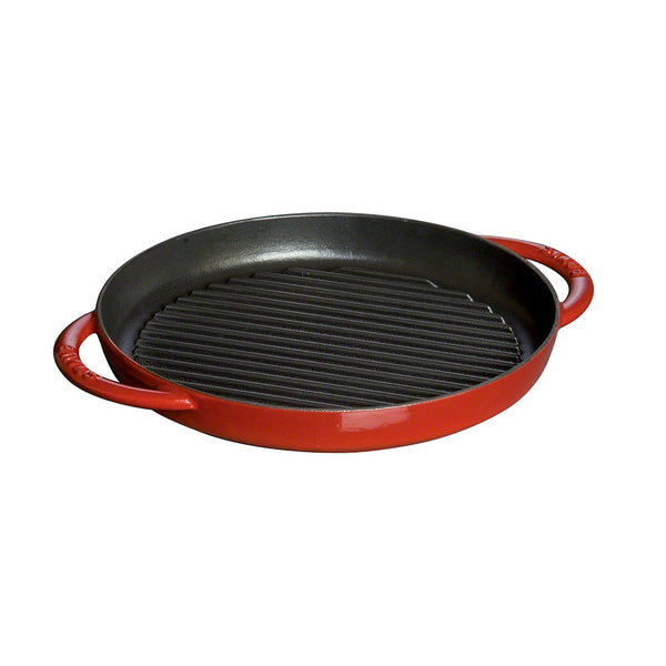 Grill Redondo de Hierro Fundido de 26 cm Color Rojo - STAUB