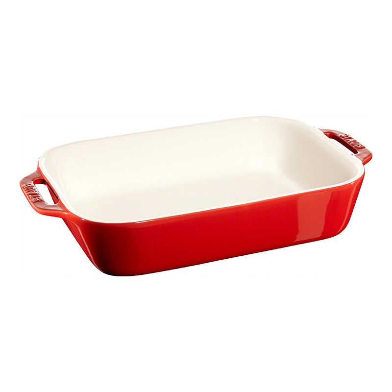 Fuente Rectangular de Cerámica 27 x 20 cm Rojo - STAUB - Image 1