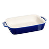Fuente Rectangular de Cerámica 27 cm Azul - STAUB