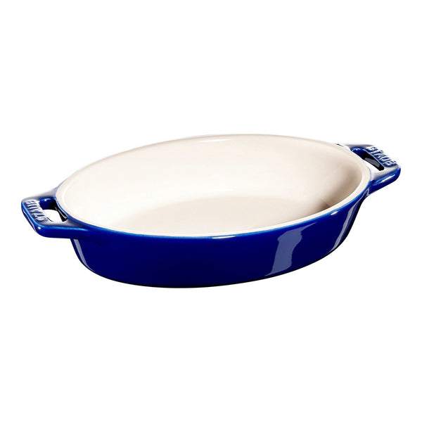 Fuente Ovalada de Cerámica de 17 cm Azul - STAUB