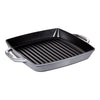 Grill Cuadrado con Doble Asa de Hierro Fundido 28 cm Color Gris - STAUB