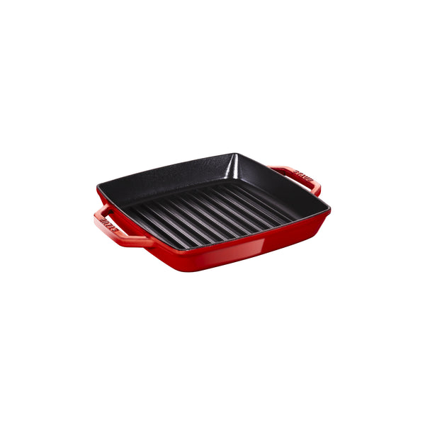Grill Cuadrado de Hierro Fundido 23 cm Color Cereza - STAUB
