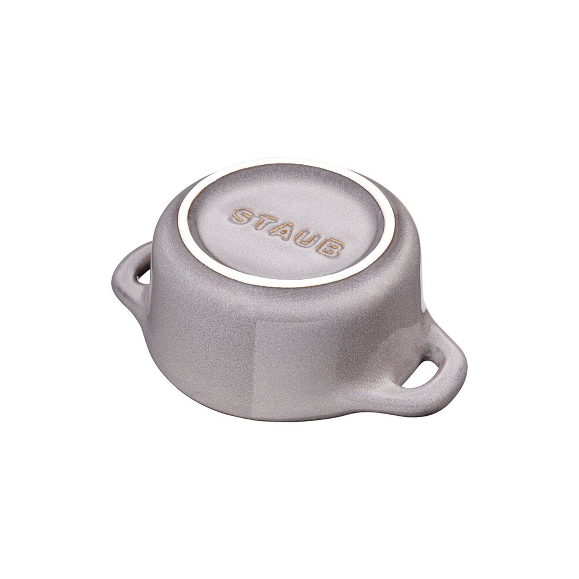 Mini Cocotte Antique Redondo de Cerámica de 10cm Color Gris - STAUB - Gallery 2