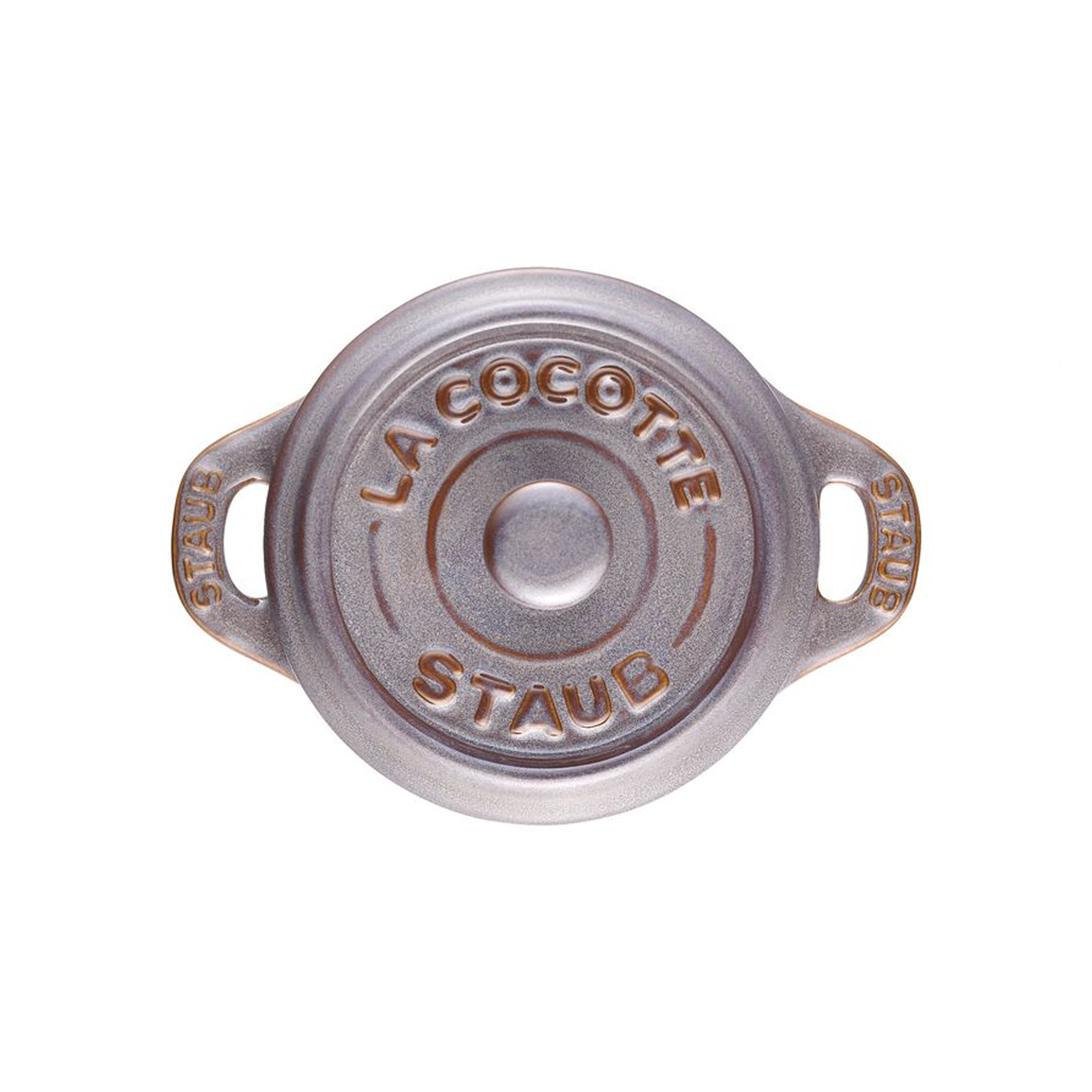 Mini Cocotte Antique Redondo de Cerámica de 10cm Color Gris - STAUB - Gallery 3