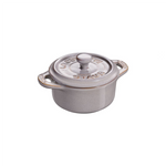 Mini Cocotte Antique Redondo de Cerámica de 10cm Color Gris - STAUB - Thumbnail 1