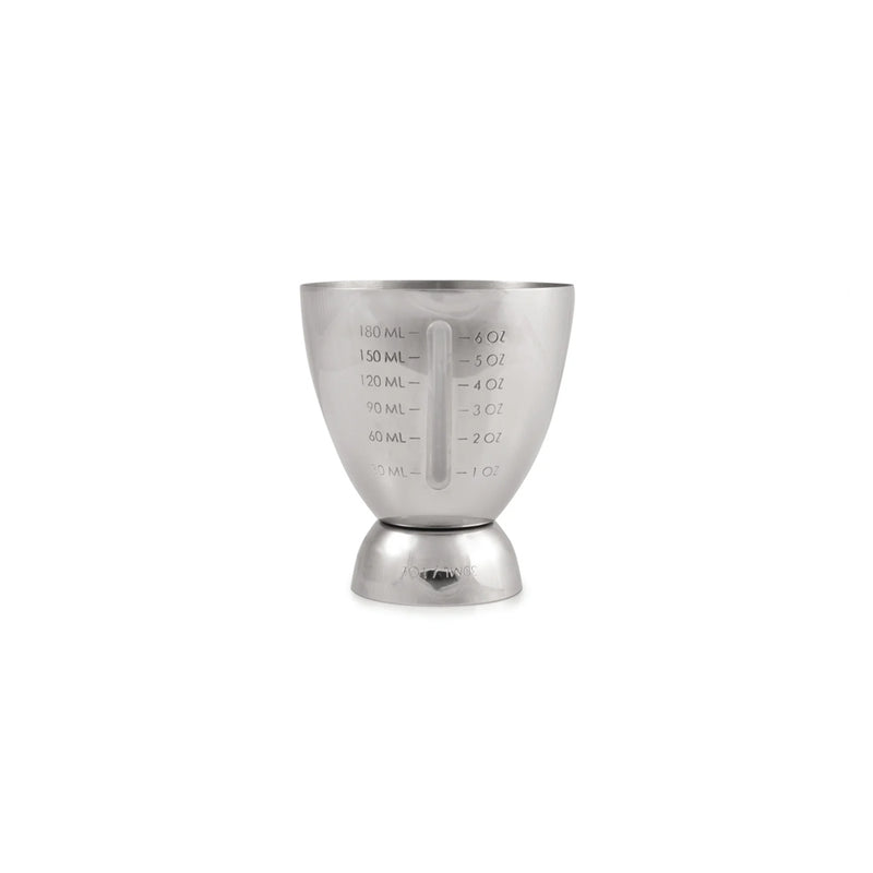 Oncera Doble con Medida de Acero Inoxidable de 180ml Vista - TRUE BRANDS - Image 1
