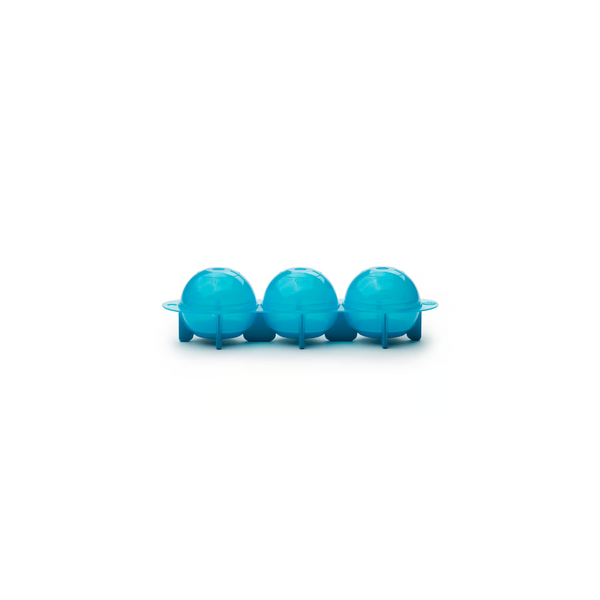 Hielera de 3 Espacios en forma de esfera de Silicona Color Celeste - TULZ