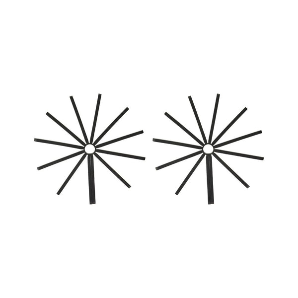 Set de 2 Salvamanteles de Silicona Modelo Fanfare Color Negro - UMBRA