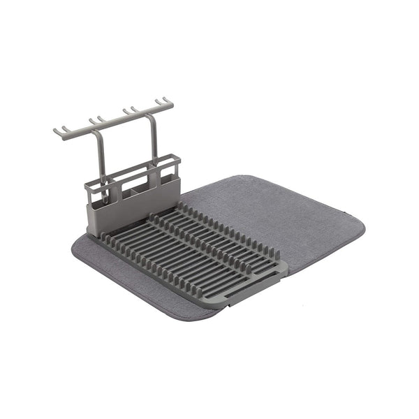 Rack Grande para Escurrir con Tapete Color Gris Modelo UDry - UMBRA