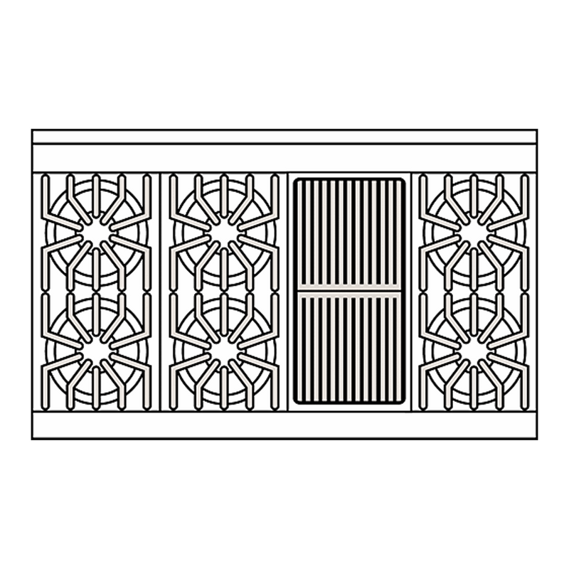 Cocina Dual Serie 7 con Plancha de 36”- 48" o 91.5 - 122 cm - VIKING - Image 4