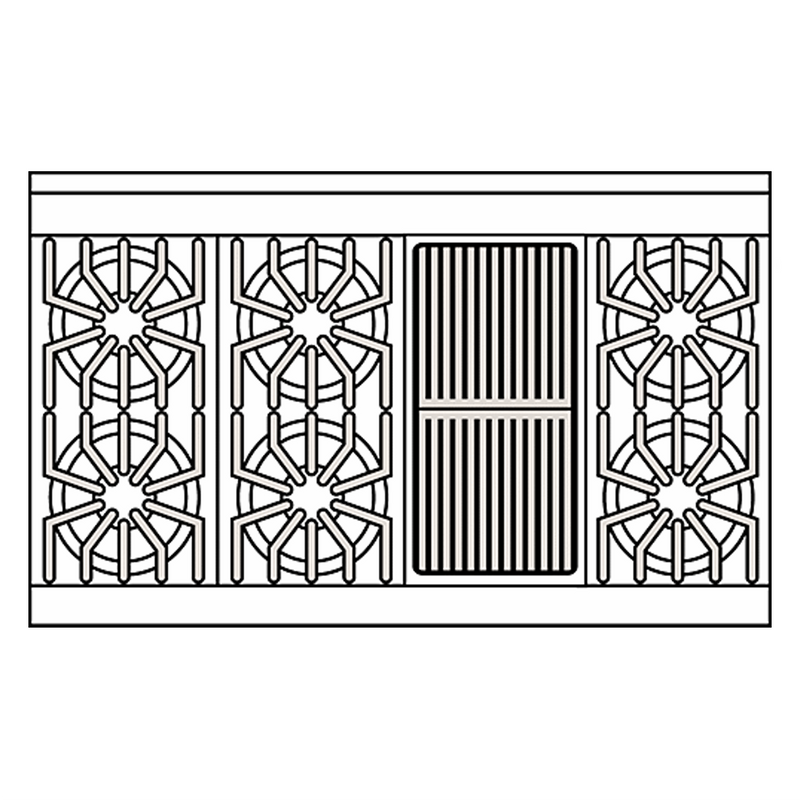 Cocina Todo a Gas Serie 7 con Plancha de 36”- 48" o 91.5 - 122 cm - VIKING - Image 4