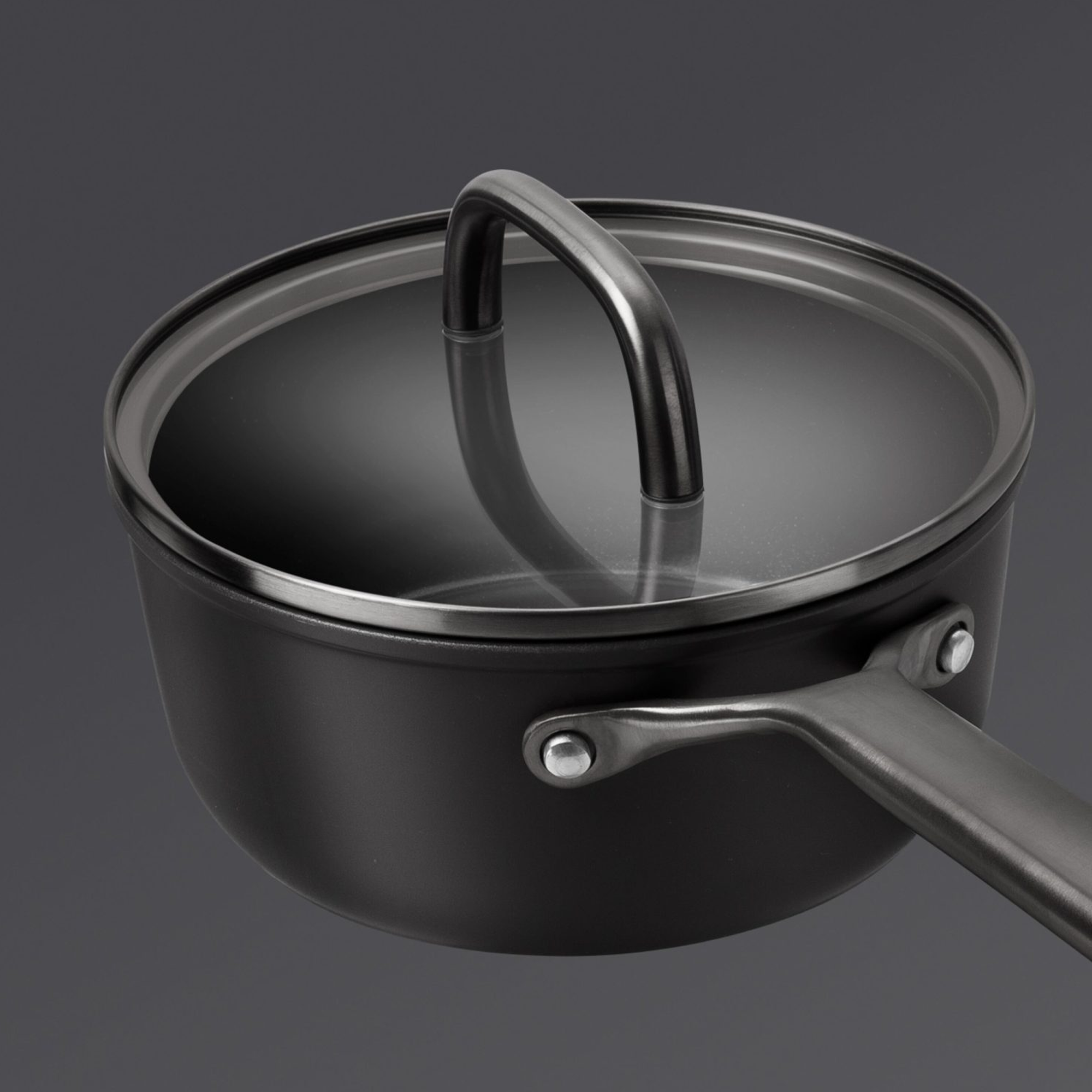 Cacerola con Tapa Antiadherente Cerámico Ceraforce Titanium Aluminio 18cm Color Negro Modelo Milano - ZWILLING - Gallery 3