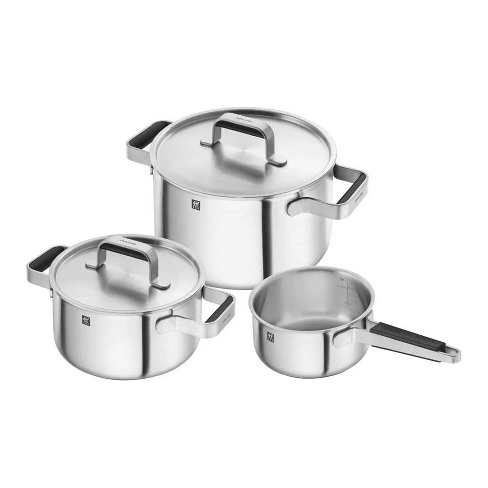 Set de Ollas de 3 Pzs de Acero Inoxidable Color Plata Modelo Zwilling Pure - ZWILLING - Gallery 1