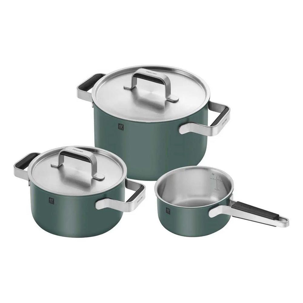 Set de Ollas de 3 Pzs de Acero Inoxidable Color Verde Modelo Zwilling Pure - ZWILLING - Gallery 1