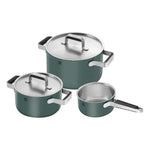 Set de Ollas de 3 Pzs de Acero Inoxidable Color Verde Modelo Zwilling Pure - ZWILLING - Thumbnail 1