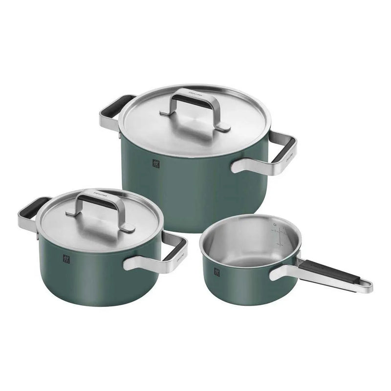 Set de Ollas de 3 Pzs de Acero Inoxidable Color Verde Modelo Zwilling Pure - ZWILLING - Image 1