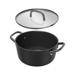 Olla con Tapa de Vidrio Antiadherente Cerámico Titanium Aluminio 24cm Color Negro Modelo Milano - ZWILLING - Thumbnail 2