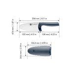 Cuchillo de Chef Infantil 10 cm Color Azul Modelo Twinny Zwilling Kids - ZWILLING - Thumbnail 3