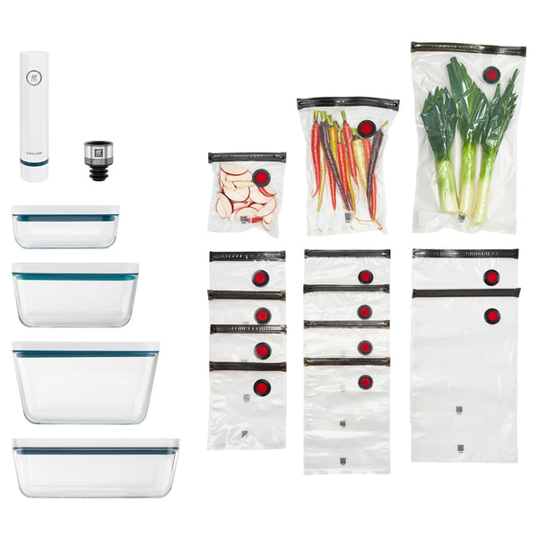 Set de 16 pzs Para Envasado al Vacío de Vidrio Color Azul Modelo Fresh &amp; Save - ZWILLING