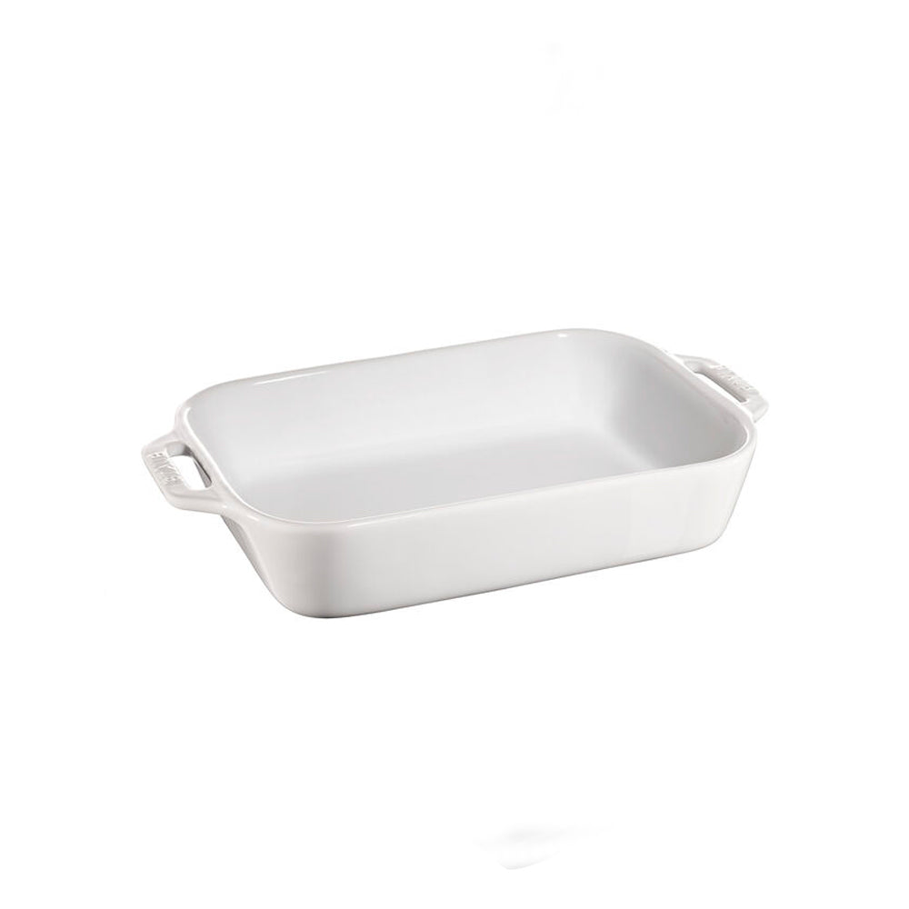 Fuente Rectangular de Cerámica 27 cm Blanco - STAUB - Gallery 1