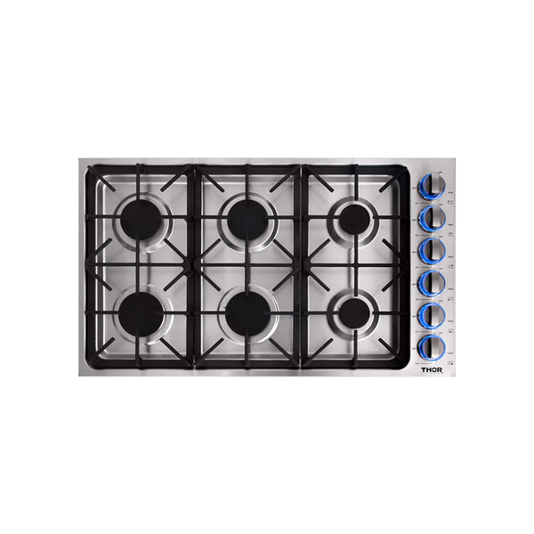 Cocina a Gas Empotrable Profesional de 36" en Acero - THOR KITCHEN