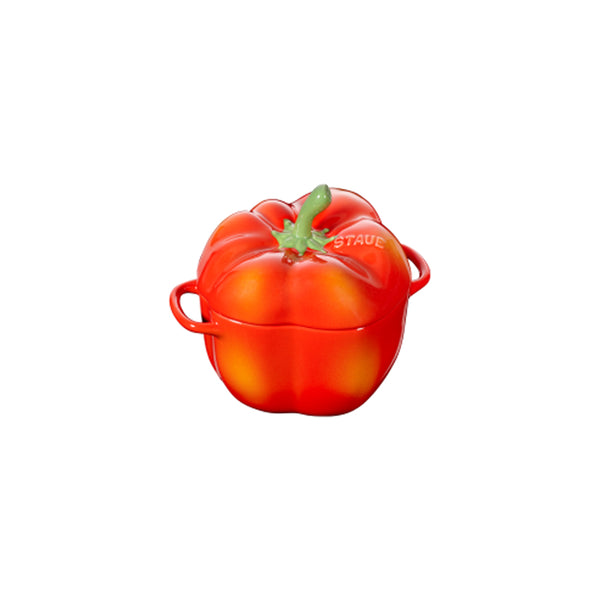 Cocotte Pimiento 0.45 Lts de Cerámica 12cm Color Rojo Anaranjado - STAUB