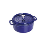 Cocotte Redondo de Hierro Fundido de 20 cm Azul - STAUB - Thumbnail 1