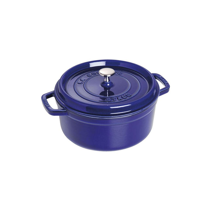 Cocotte Redondo de Hierro Fundido de 20 cm Azul - STAUB - Image 1