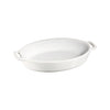 Fuente Ovalada de Cerámica de 23 cm Blanco - STAUB