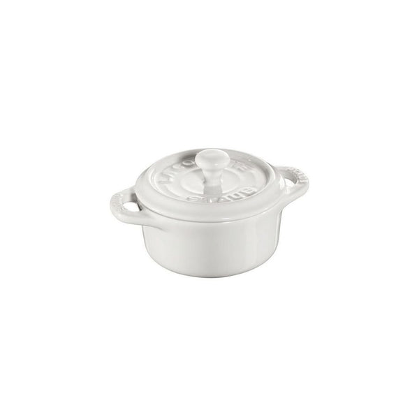 Mini Cocotte de Cerámica Redondo de 10 cm Blanco - STAUB
