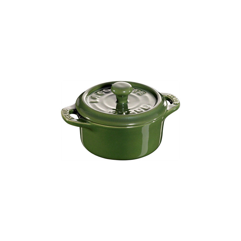 Mini Cocotte de Cerámica Redondo de 10 cm Verde - STAUB - Image 1
