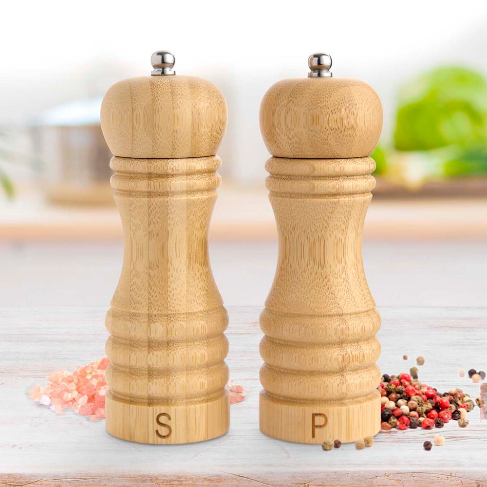 Set de 2 Molinillos de Bambu 15CM - HIC - Gallery 2