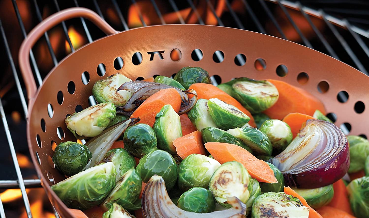 Wok Redondo Antiadherente para Parrilla de Cobre de 27 cm - OUTSET - Gallery 3