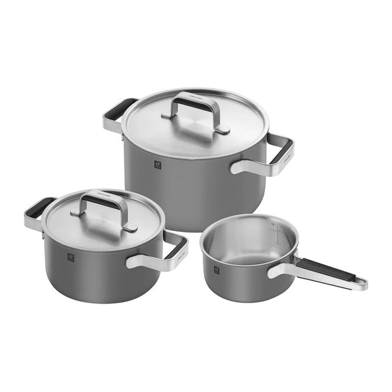 Set de Ollas de 3 Pzs de Acero Inoxidable Color Gris Modelo Zwilling Pure - ZWILLING - Image 1