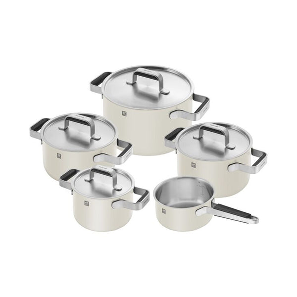 Set de Ollas de 5 Pzs de Acero Inoxidable Color Blanco Marfil Modelo Zwilling Pure – ZWILLING