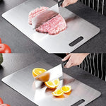 Tabla de Picar de Acero Inoxidable 40x30cm con Asa - D'COCINA - Thumbnail 2