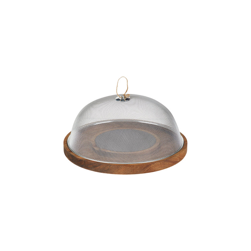 Tabla para Quesos Pizarra y Madera de Acacia con Cúpula Protectora - TWINE LIVING - Image 1