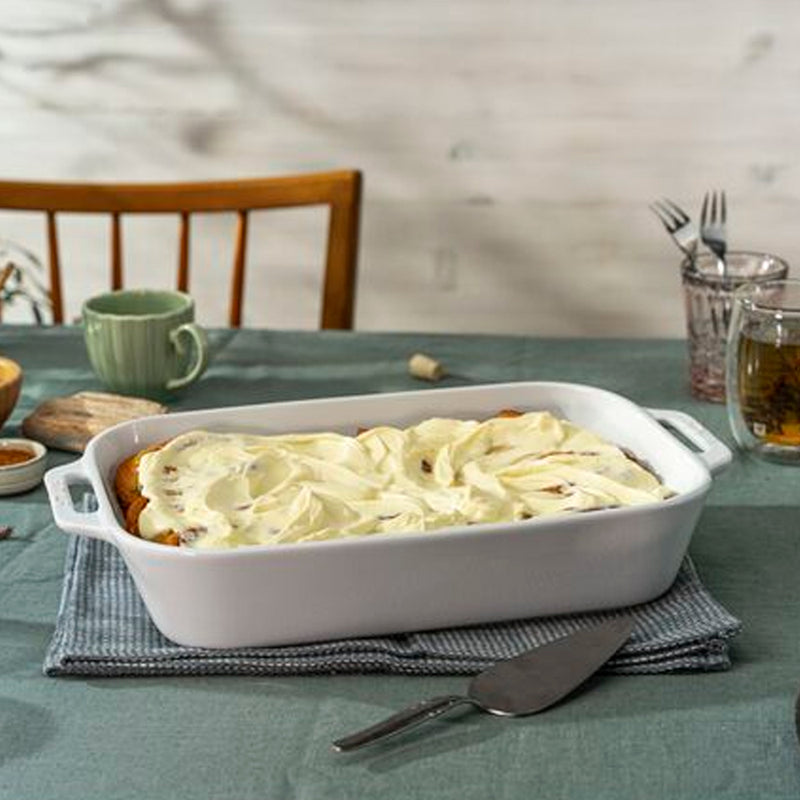 Fuente Rectangular de Cerámica 34 cm Blanco -STAUB - Image 4