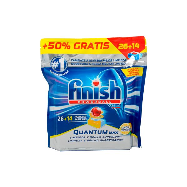 pastillas 1 - Pastilla de Detergente para Lavavajillas 40 pastillas Quantun Max - FINISH - - D'Cocina