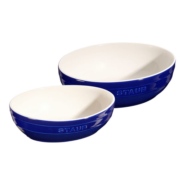 ST40511 572 0 01 - Set de Bowls de cerámica ovalados 23 & 27 cm Azul -STAUB - - D'Cocina