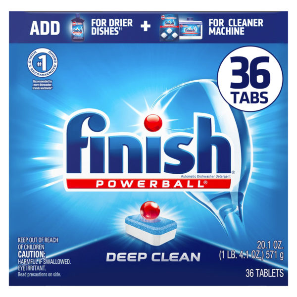 PB 36 - Detergente para Lavavajillas Power Ball Deep Clean de 38 Pastillas - FINISH - - D'Cocina