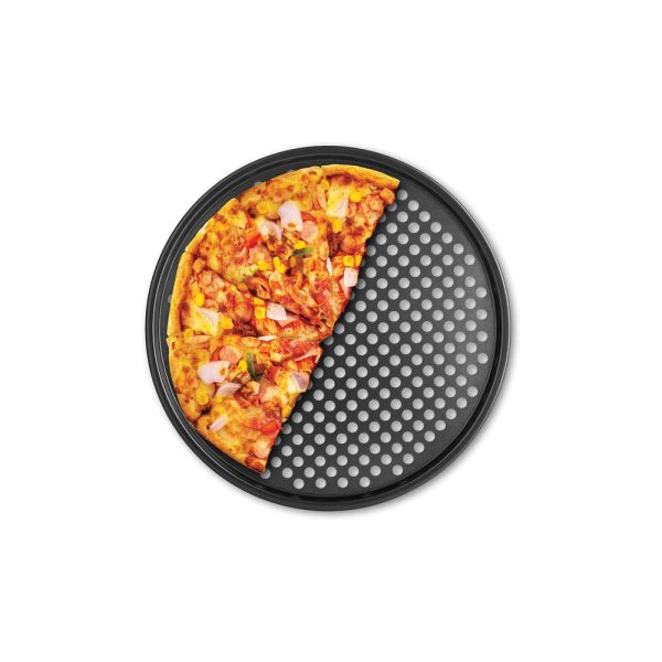 FR4491 02 - Bandeja Redonda Perforada Antiadherente para Pizza 36 cm - FOX RUN - - D'Cocina