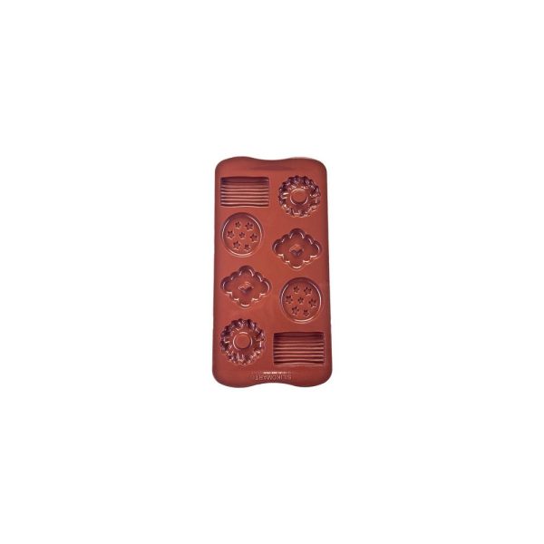 SK22125770065 02 - Molde de Silicona para Chocolate Choco Biscuits - SILIKOMART - - D'Cocina
