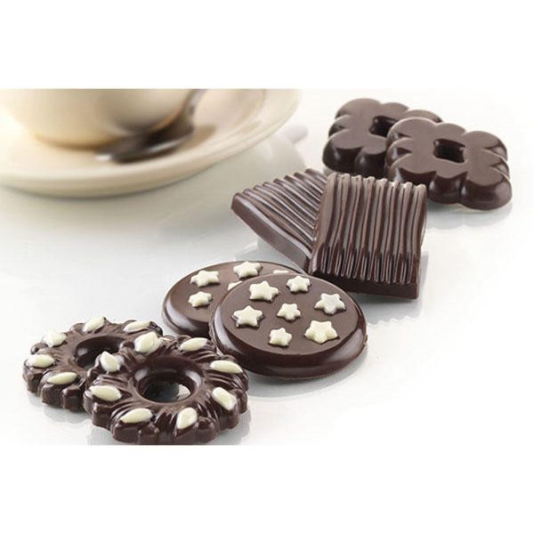 SK22125770065 03 - Molde de Silicona para Chocolate Choco Biscuits - SILIKOMART - - D'Cocina