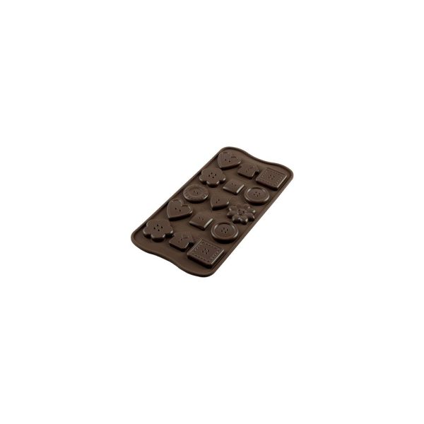 SK22129770065 01 - Molde de Silicona para Chocolate Choco Button - SILIKOMART - - D'Cocina